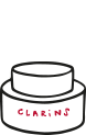 Un dessin d'un pot de produits Clarins